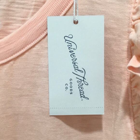 NEW Universal Thread Women’s L Maxi Dress Ruffle Flutter Sleeve 100% Cotton - Picture 5 of 14